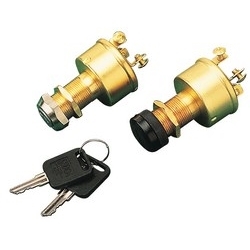 IGNITION SWITCH W/CAP BRS 3POS