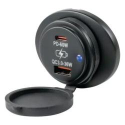 POWER SOCKET USB-A & C OVAL