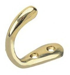 COAT HOOK SINGLE NARROW MNT BRS
