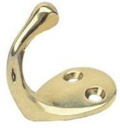 COAT HOOK SINGLE WIDE MNT BRS