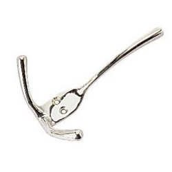 TRIPLE COAT HOOK CHR/BRS
