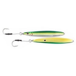 FLAT SIDE JIG GREEN SILVER 4oz