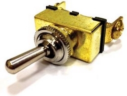 TOGGLE SWITCH BRASS ON-OFF SPST