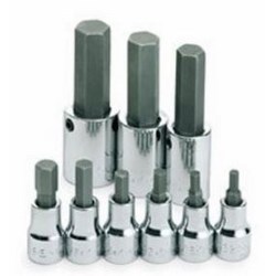 SOCKET HEX LONG 3/8"DR 3/16"