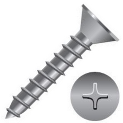 1/4x1-1/4" SS FLAT HD TAP SCREW