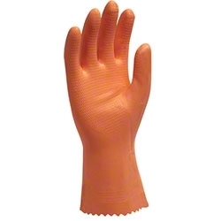 GLOVES LATEX ORANGE 28MIL M