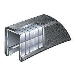 FLEX TRIM BLACK 1/4"x1/2" 25'