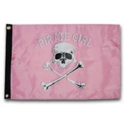 FLAG PIRATE GIRL 12"x18" (D)