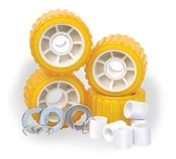 WOBBLE ROLLER RIBBED AMBER 5"