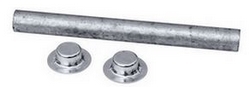 R/SHAFT W/P.NUTS GALV 5/8"x6-1/4