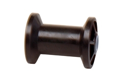 SPOOL TYPE KEEL ROLLER BLACK 4"
