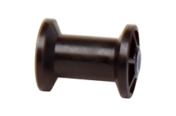 SPOOL TYPE KEEL ROLLER BLACK 4"