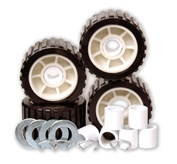 WOBBLE ROLLER RIBBED BLACK 5"