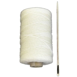 SAIL TWINE WHT W/#15 NEEDLE 1oz