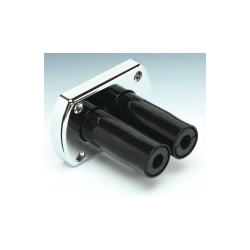 DUAL THRU HULL CONN FLANGE CHR