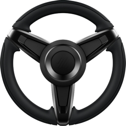 WHEEL POLY W/MATTE INSERT BK