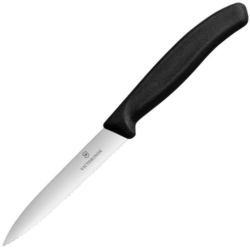PARING KNIFE WAVY EDGE BLACK 4"