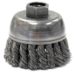 CUP BRUSH 4"DIA .020"WIRE
