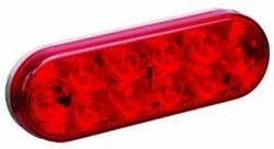 LED OVAL LIGHT RED 4" (CO)