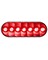LED OVAL LIGHT UNIV MNT RED 6"