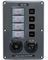 SWITCH PANEL H2O CB 4POS USB GRY