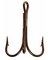 TREBLE HOOK BRONZE 6 (3/PK)