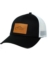SNAPBACK HAT BK/WH W/BROWN PATCH