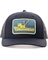TRUCKER HAT WITH GRUNDENS COMMERCIAL BOAT  PATCH - BLACK