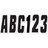 LETTER/NUMBER KT OUTLINED RO/BK