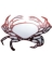 LAYERED CRAB RED/SILVER 15"