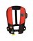 DLX AUTO INFLAT W/HARN RD/BK (D)