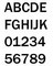 3" LETTERS & NUMBERS BLACK