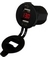 USB POWER SOCKET DUAL RND W/VOLT