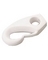 SHOCK CORD CLIP WHITE 3/8" (CO)