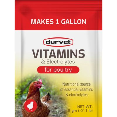 Durvet Vitamins & Electrolytes for Poultry - 5 GR PACKETS