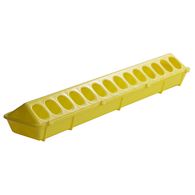 Yellow Plastic Fliptop Poultry Feeder - 20 IN