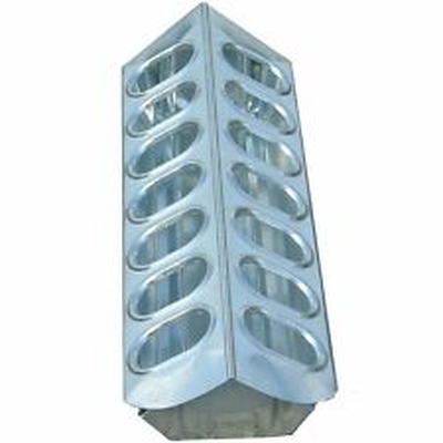 Galvanized 14-Hole Poultry Feeder - 12 IN