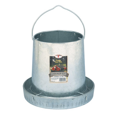 Galvanized Hanging Poultry Feeder - 12 LB