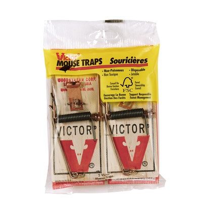 Wood Mouse Snap Traps 2pk