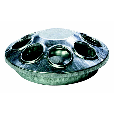 Galvanized Round 8-Hole Poultry Feeder