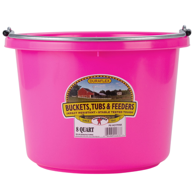 Duraflex Hot Pink Plastic Bucket - 8 QT
