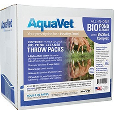 AquaVet Pond Cleaner 8 OZ Throw Packs - 4 PK