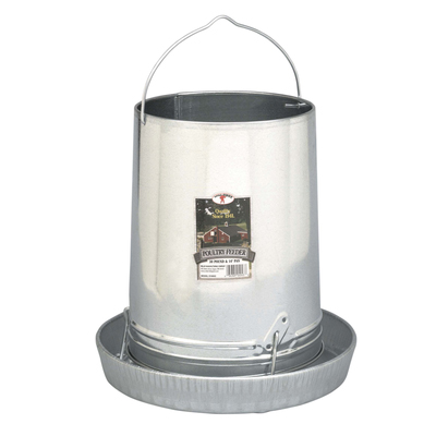 Galvanized Hanging Poultry Feeder - 30 LB