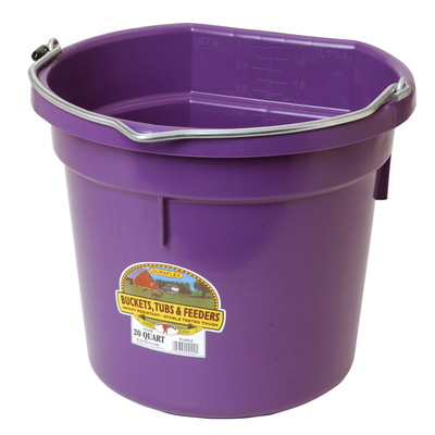 Duraflex Purple Flatback Plastic Bucket - 20 QT