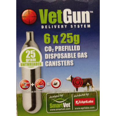 VetGun Co2 Gas Disposable Cartridges - 6 PK