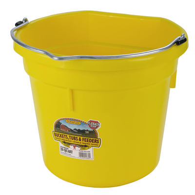 Duraflex Yellow Flatback Bucket - 20 QT
