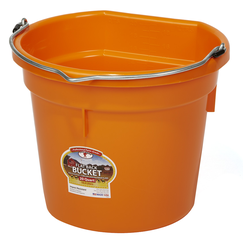 Duraflex Orange Flatback Bucket - 20 QT