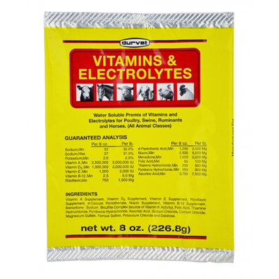 Durvet Vitamins & Electrolytes - 8 OZ