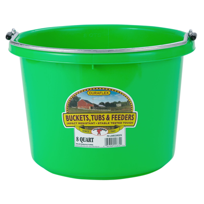 Duraflex Lime Green Plastic Bucket - 8 QT
