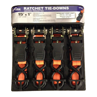 Ratchet Strap Tie Down - 4 PK